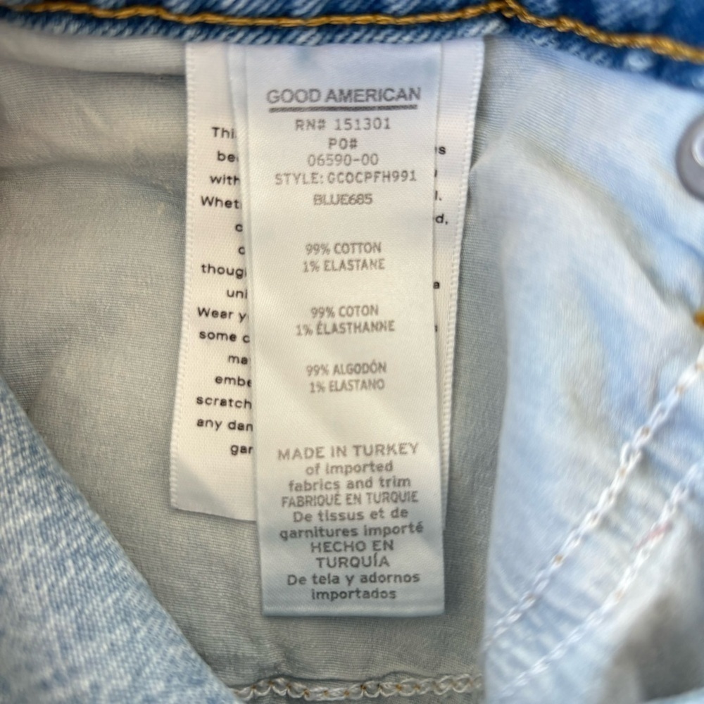 Good American Good Curve Denim Cut Off Jean Shorts 4/27 - Picture 12 of 12
